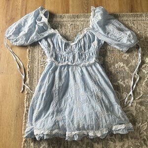 Puff Sleeve Mini Dress